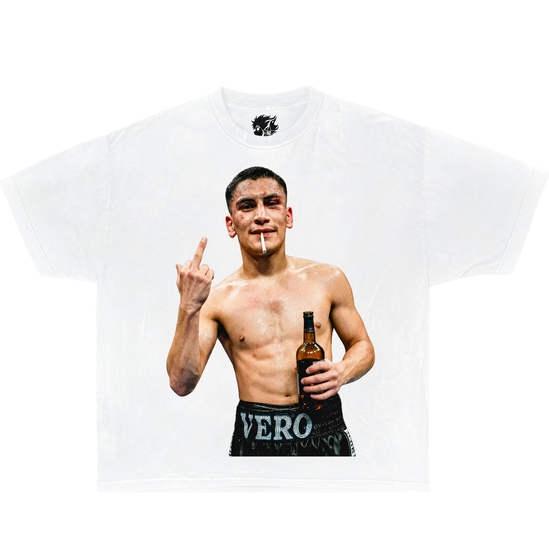 Emmanuel Navarrete boxing graphic t shirt Vaquero fighter portrait combat sports tee