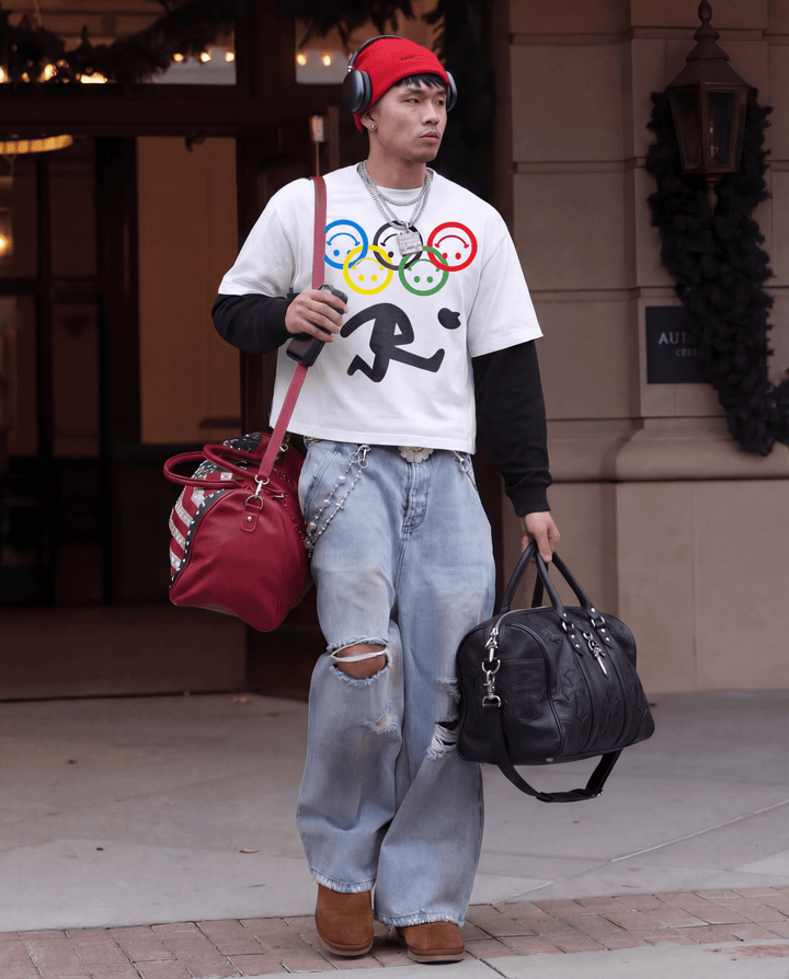 Neniom Olympic Layered Long Sleeve Cotton T-Shirt Streetwear Oversized Y2K Shirt - Neniom