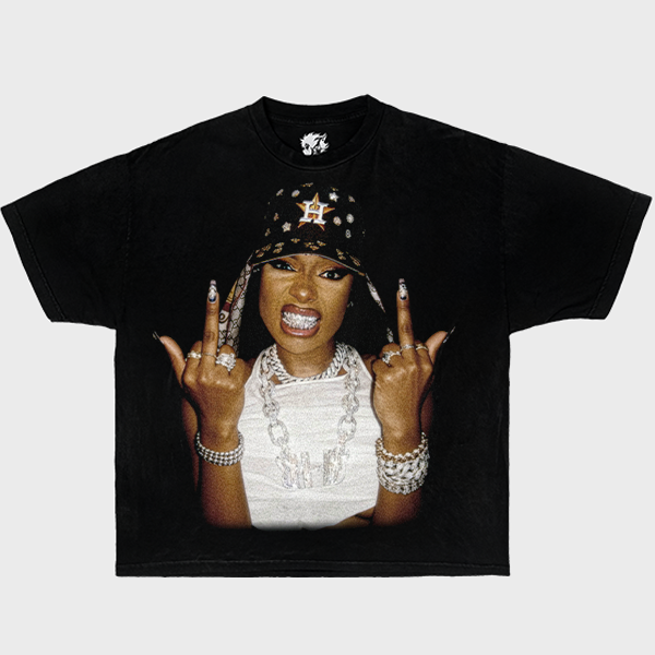 Megan The Stallion Boxy Vintage Shirt Oversized Streetwear Y2K Graphic Bootleg Tees