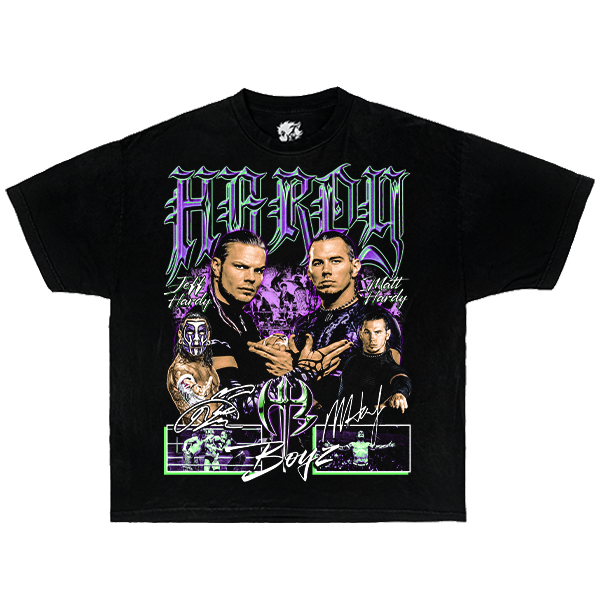 Hardy Boyz Chaos Tee Boxy Vintage Shirt Oversized Streetwear Y2K Graphic Wrestle Tees