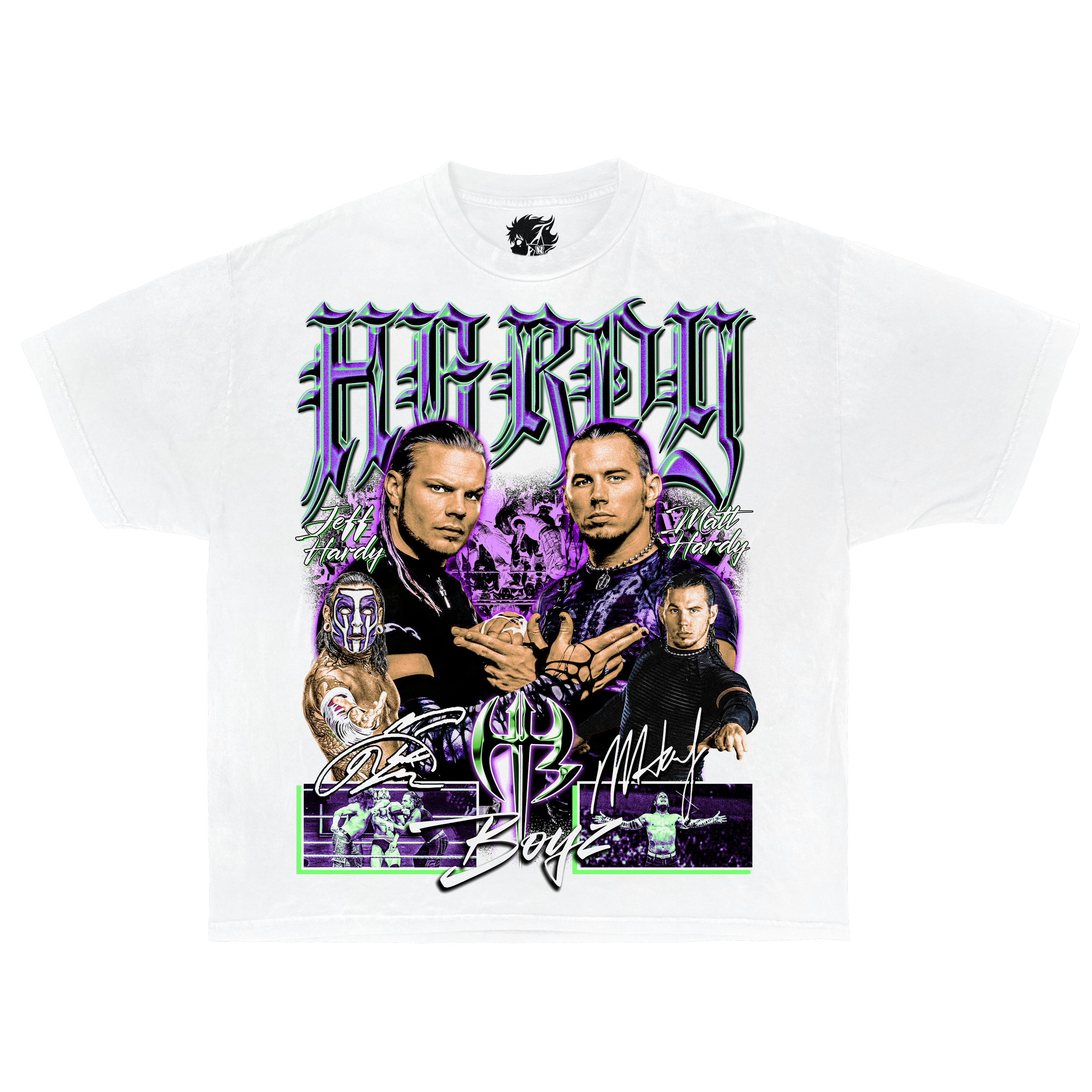 Hardy Boyz Chaos Tee Boxy Vintage Shirt Oversized Streetwear Y2K Graphic Wrestle Tees