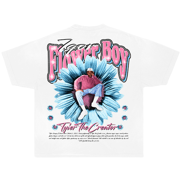 Tyler The Creator Flower Boy Boxy Vintage Shirt Oversized Streetwear Y2K Graphic Bootleg Tees
