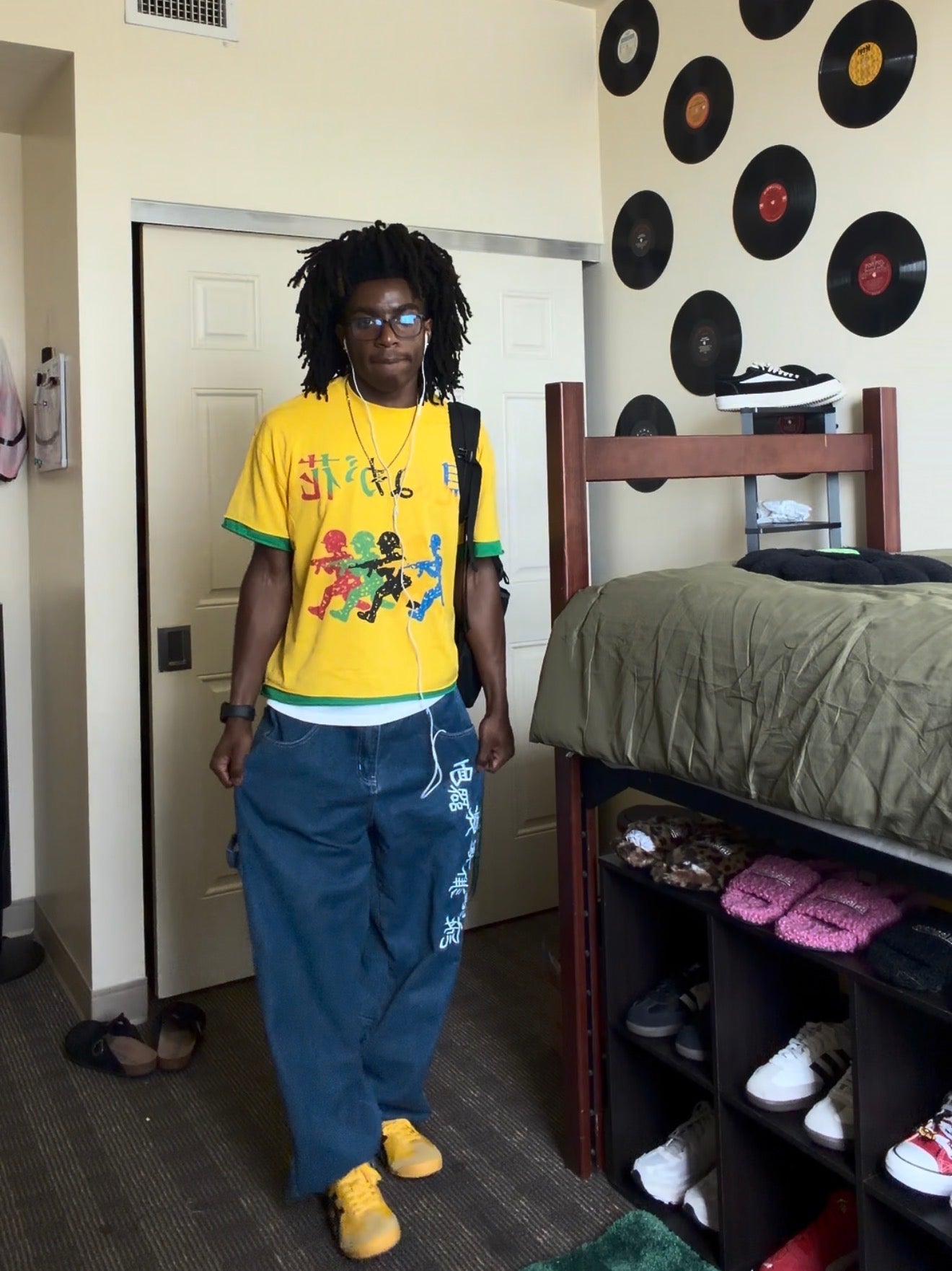 Neniom Color Block Oversized Boxy Tee – Yellow/Green