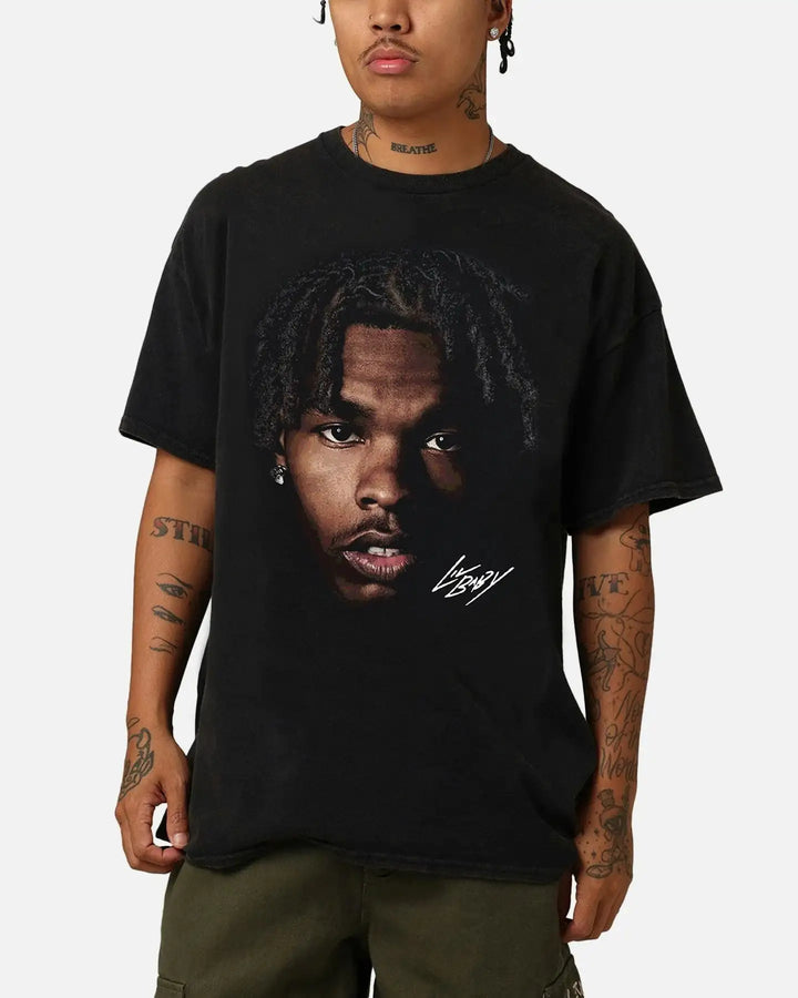 Lil Baby Big Face Boxy Vintage Shirt Graphic Basketball Tee Streetwear Y2K Neniom
