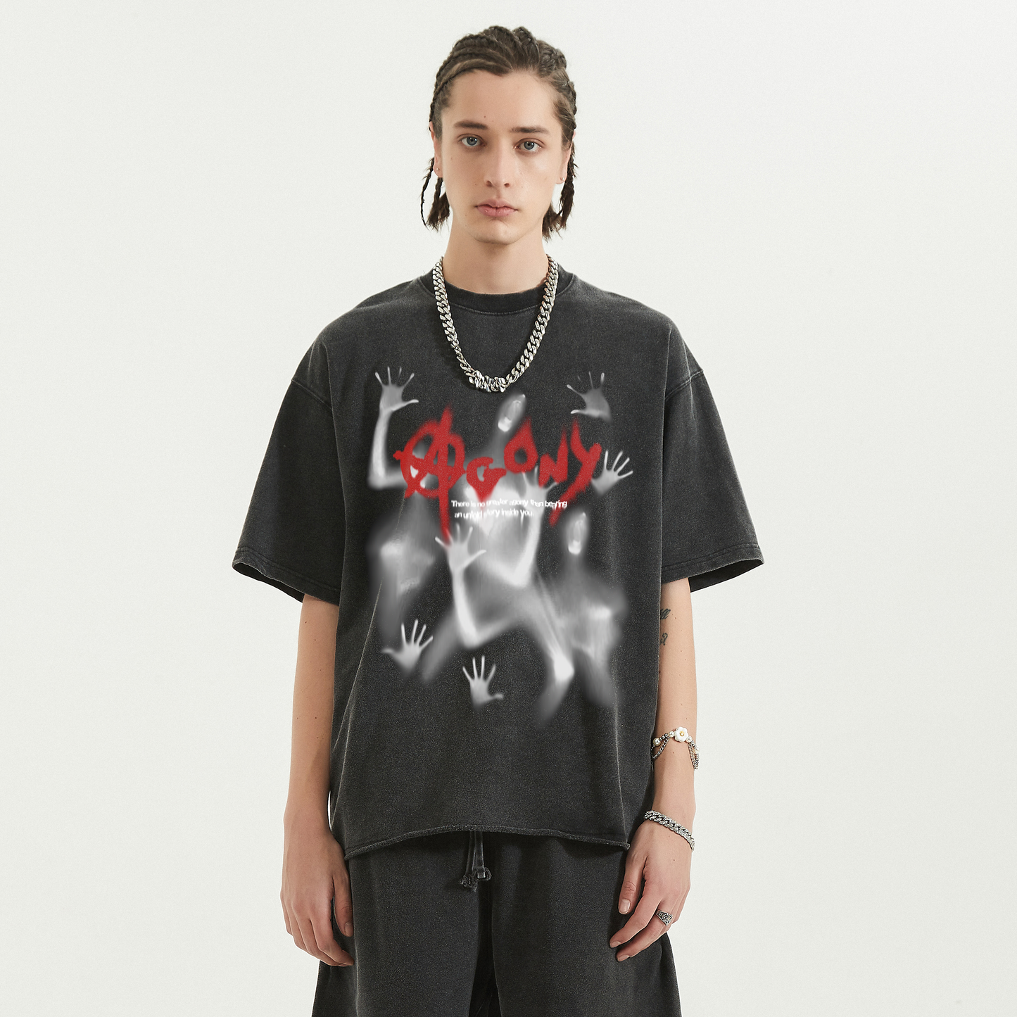 Agony Garment-Dyed Boxy Shirt Streetwear Y2K