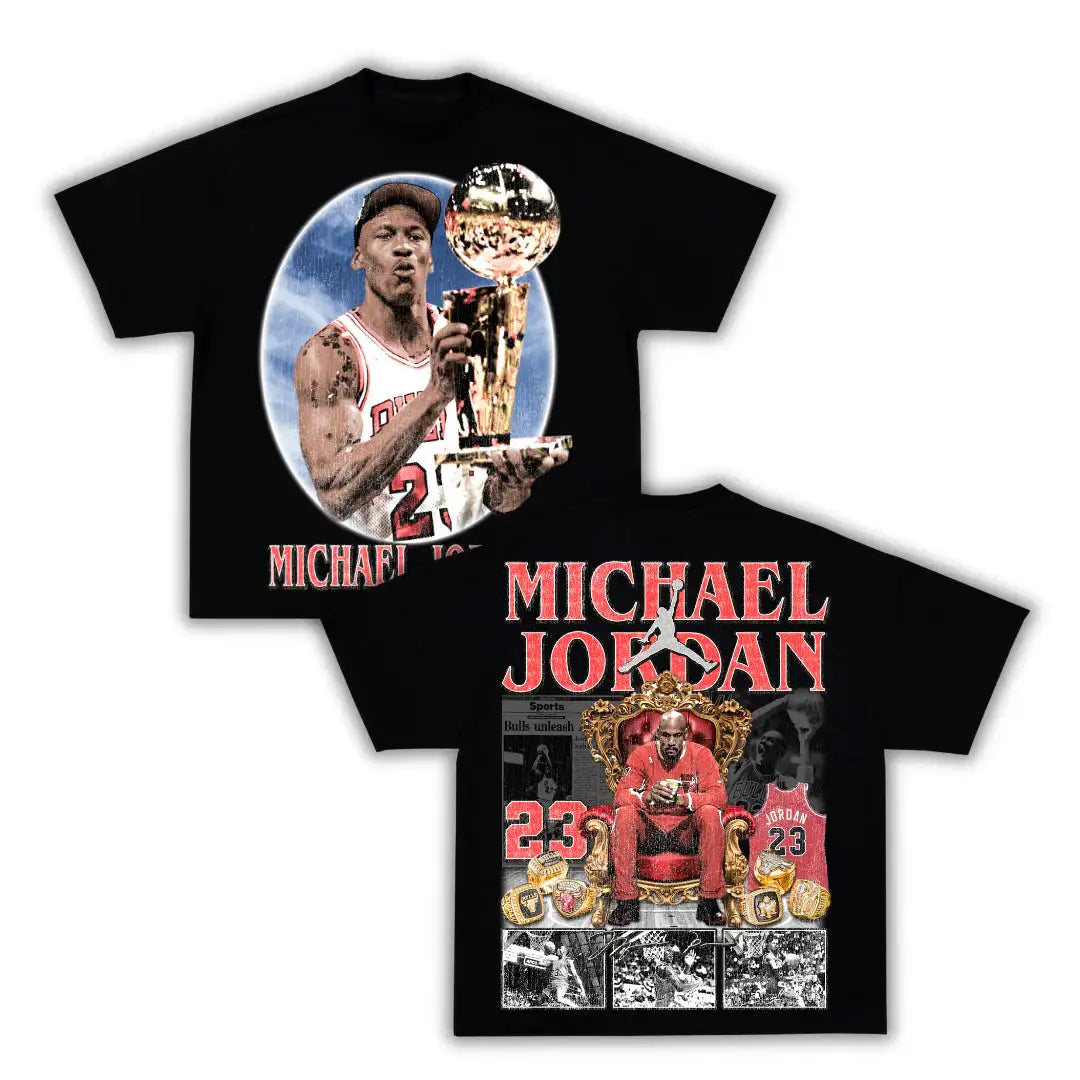 MJ JORDAN The Goat Seat Boxy Vintage Graphic Basketball Tee Streetwear Y2K Neniom
