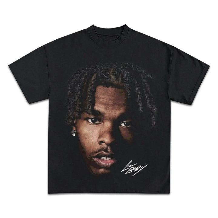 Lil Baby Big Face Boxy Vintage Shirt Graphic Basketball Tee Streetwear Y2K Neniom