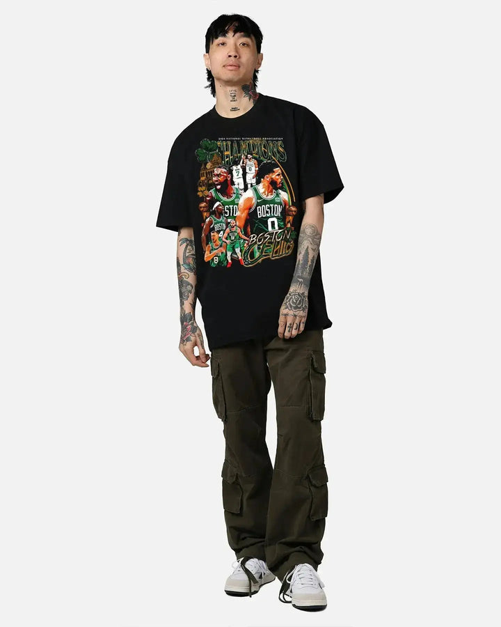 Boston Celtic Championship Boxy Shirt Vintage Basketball Tee Streetwear Y2K Neniom