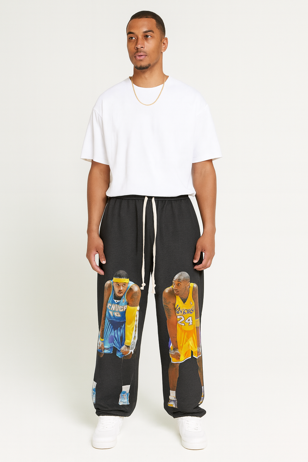 Carmelo & Kobe Duel Loose Fit Cotton Sweatpants Streetwear Y2K Unisex Basketball Pants
