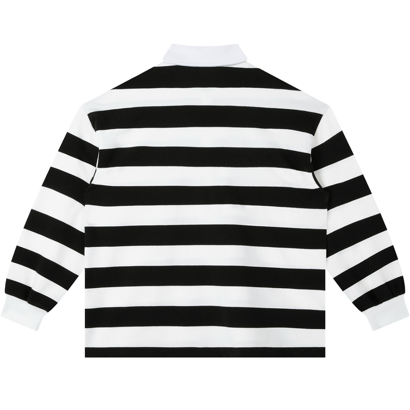 Friends Change, Money Don't Collared Color Block Stripe Polo Shirt Y2K Black / White / Red - Neniom