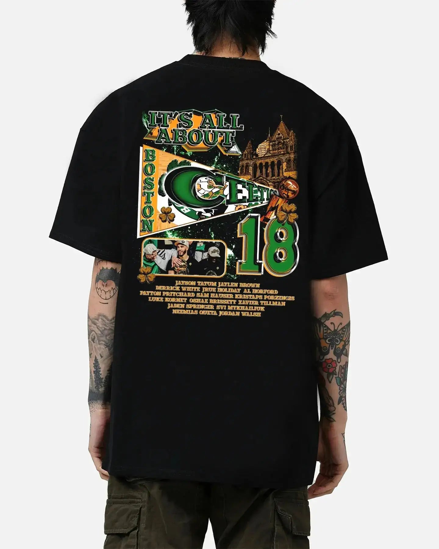Boston Celtic Championship Boxy Shirt Vintage Basketball Tee Streetwear Y2K Neniom