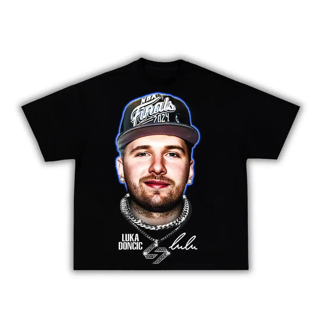 Luka Big Face Bling Boxy Vintage Graphic Basketball Tee Streetwear Y2K Neniom