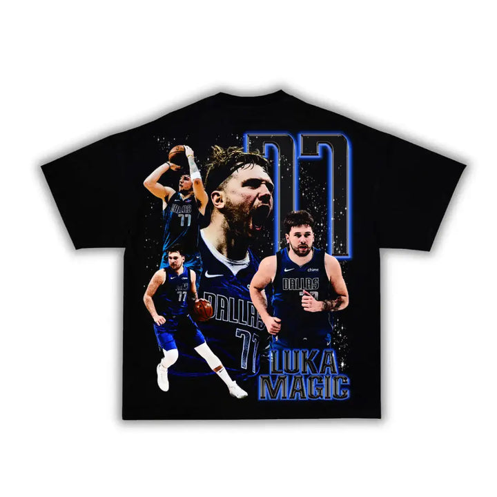 Luka Big Face Bling Boxy Vintage Graphic Basketball Tee Streetwear Y2K Neniom