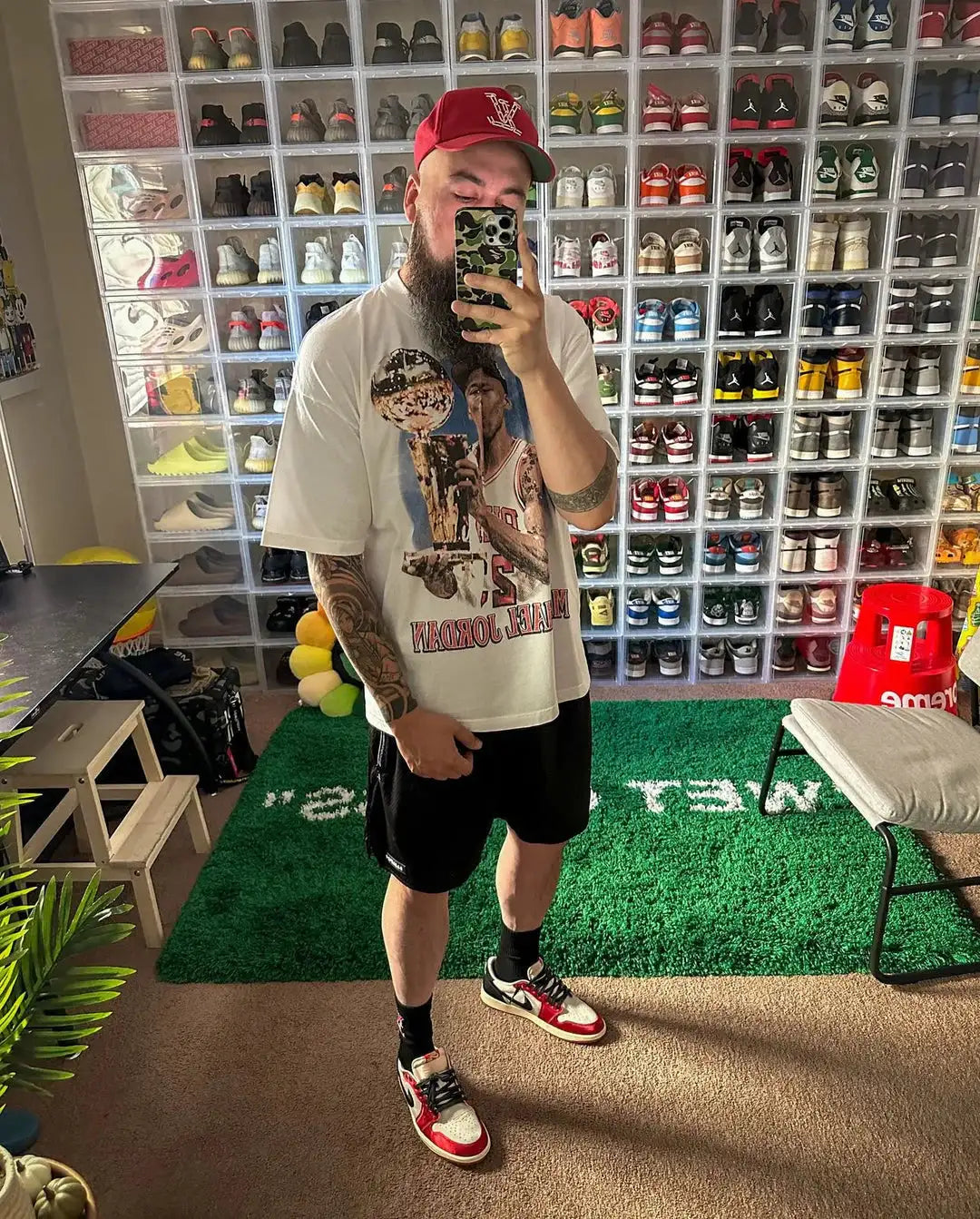 MJ JORDAN The Goat Seat Boxy Vintage Graphic Basketball Tee Streetwear Y2K Neniom