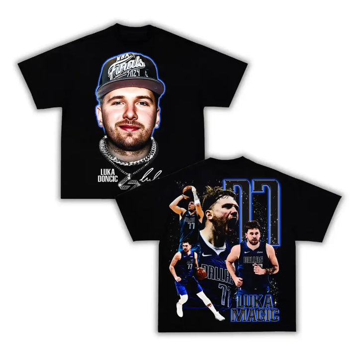 Luka Big Face Bling Boxy Vintage Graphic Basketball Tee Streetwear Y2K Neniom