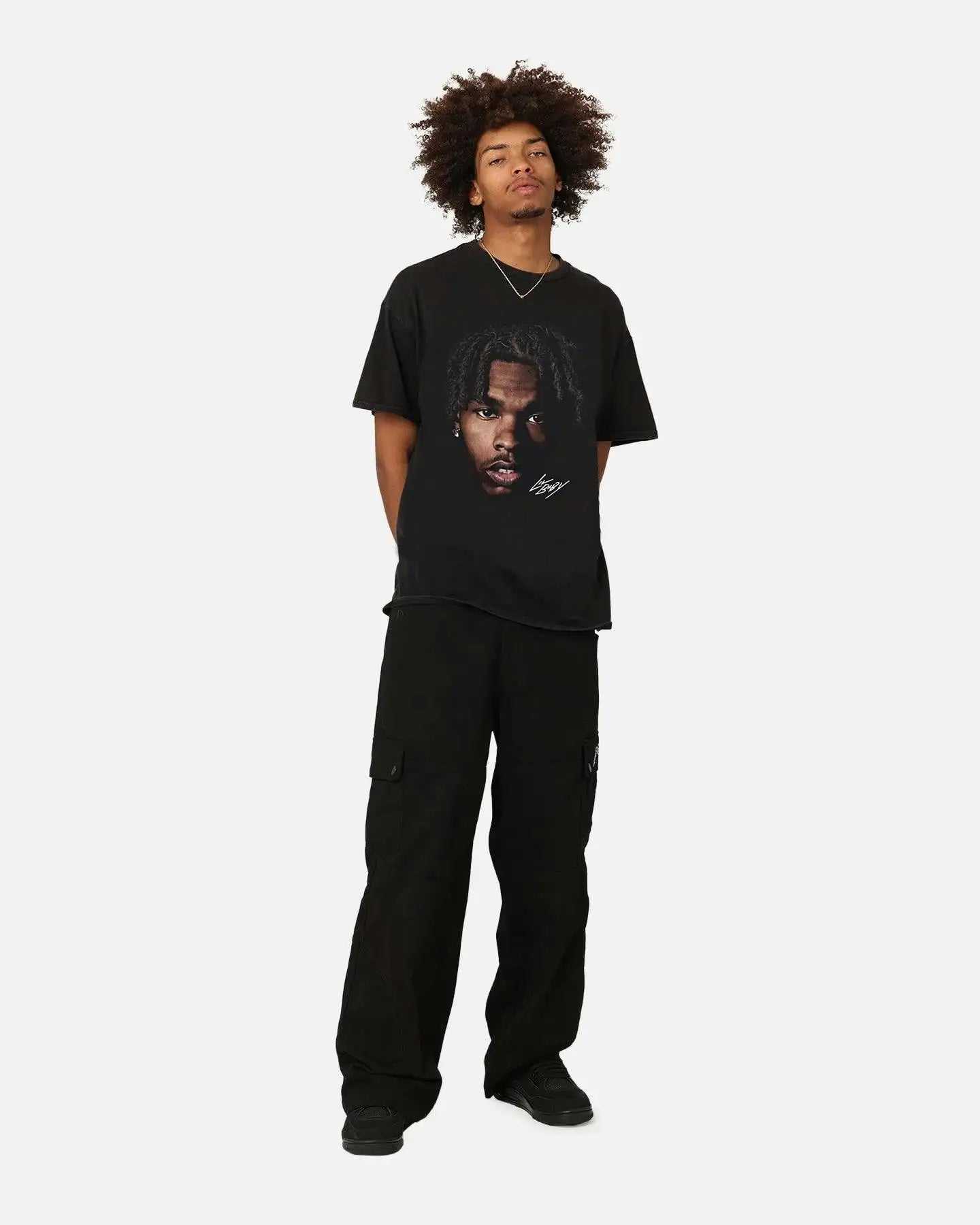 Lil Baby Big Face Boxy Vintage Shirt Graphic Basketball Tee Streetwear Y2K Neniom
