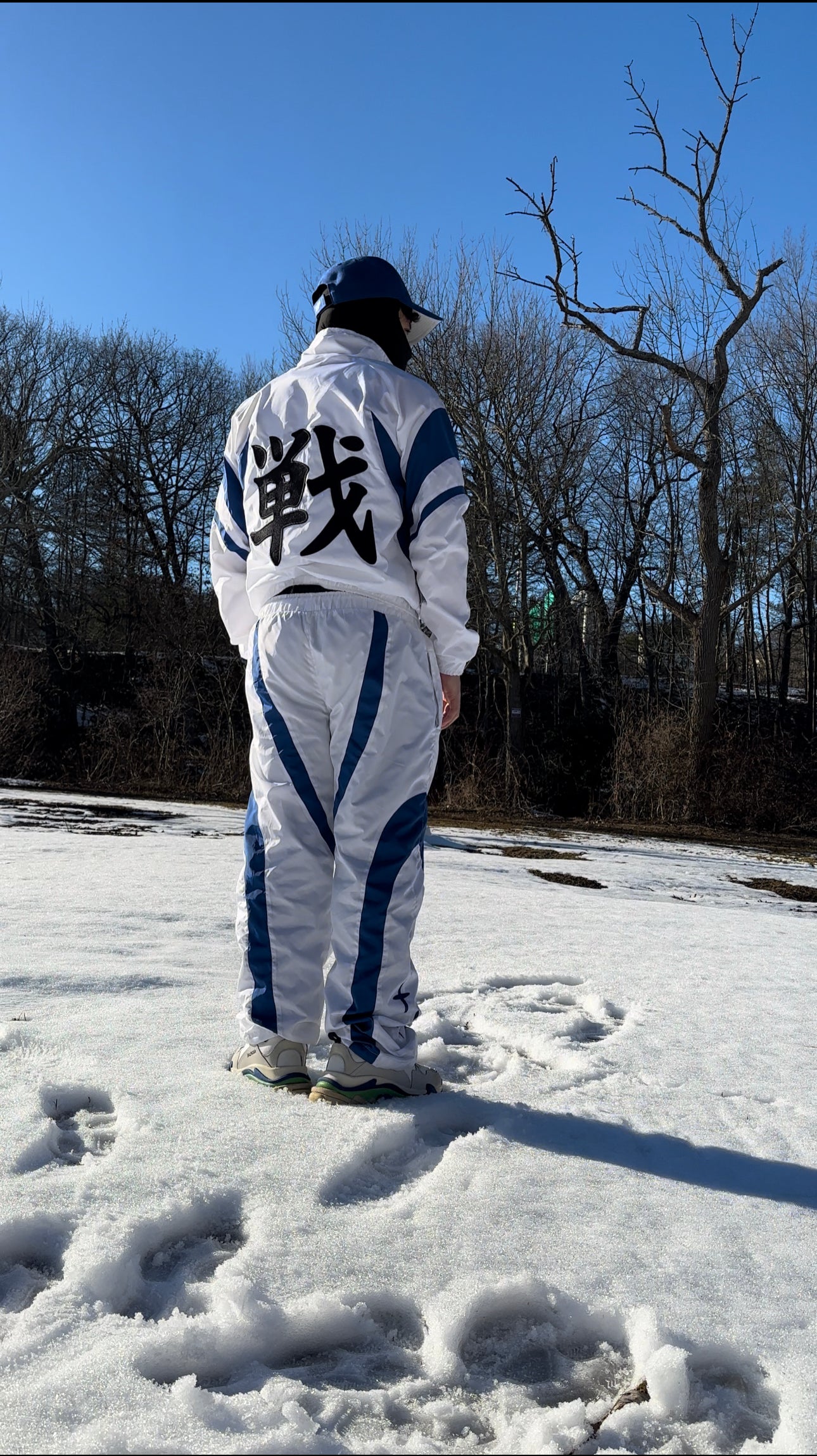 ★LIMITED★ JAPANESE NENIOM NYLON WHITE TRACKSUIT PANTS