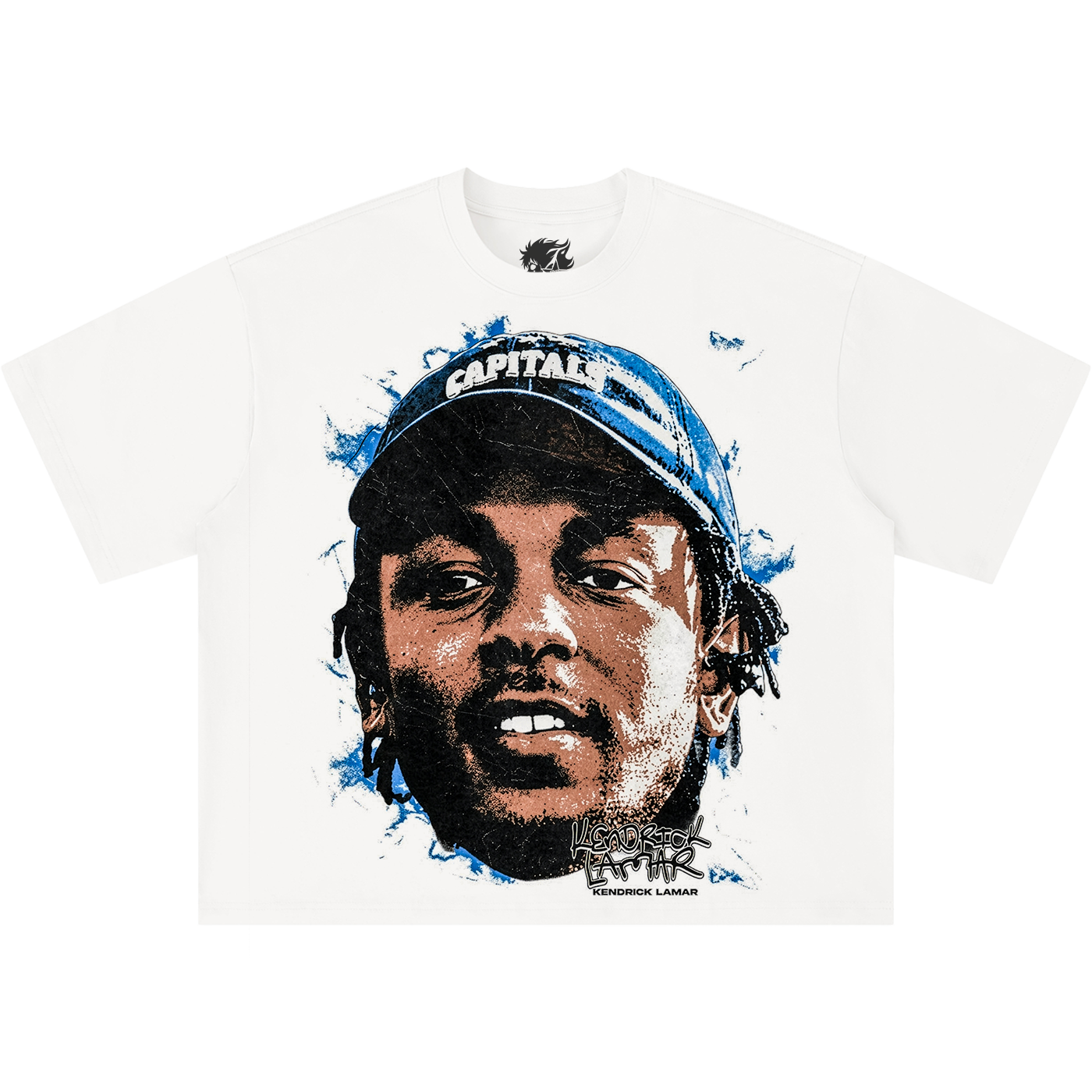 Kendrick Lamer Capital Rap Boxy Shirt Vintage Basketball Streetwear Y2K Oversized