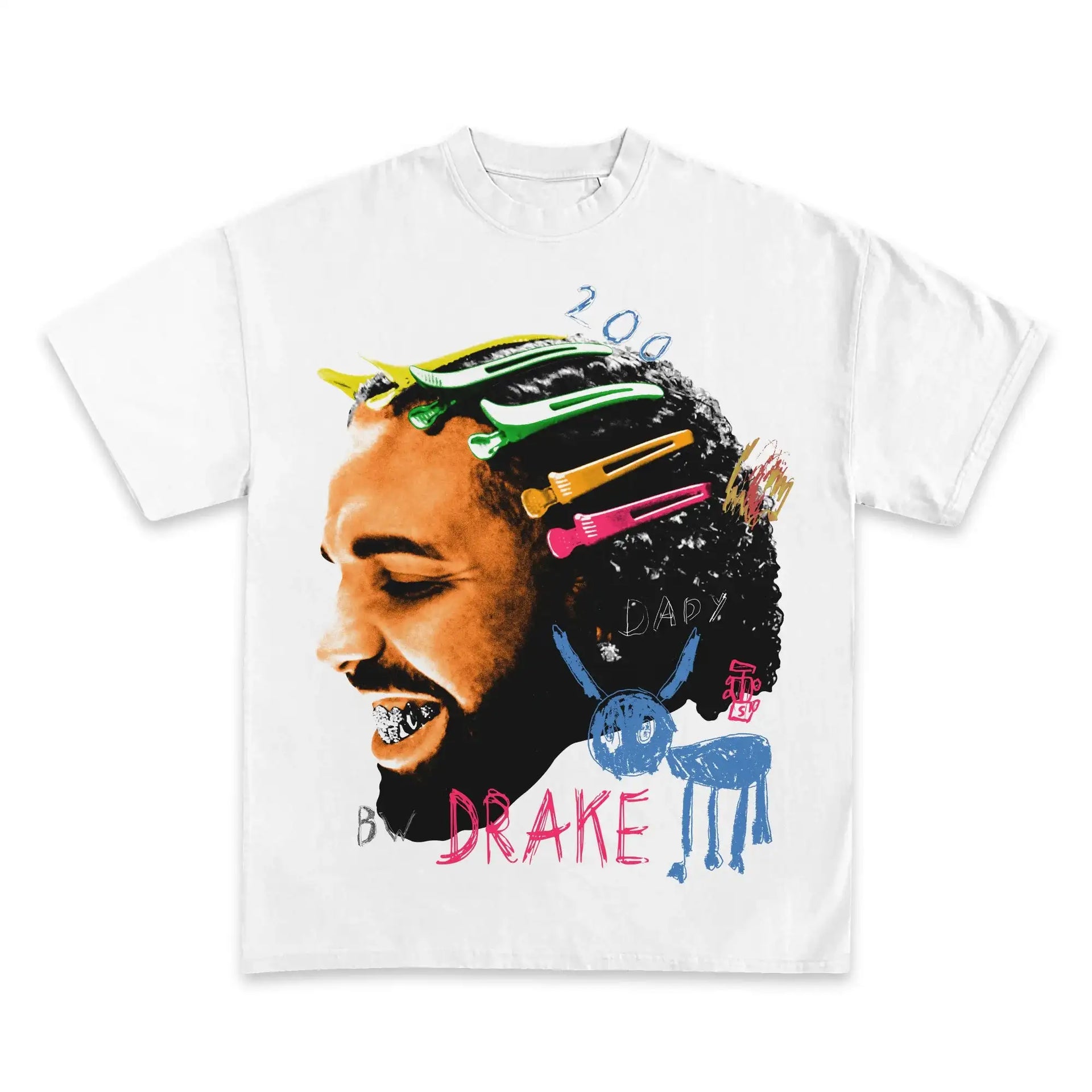 Drake Dogs Boxy Vintage Shirt Streetwear Artist Oversized Graphic Unisex Rap Tees Y2K Neniom