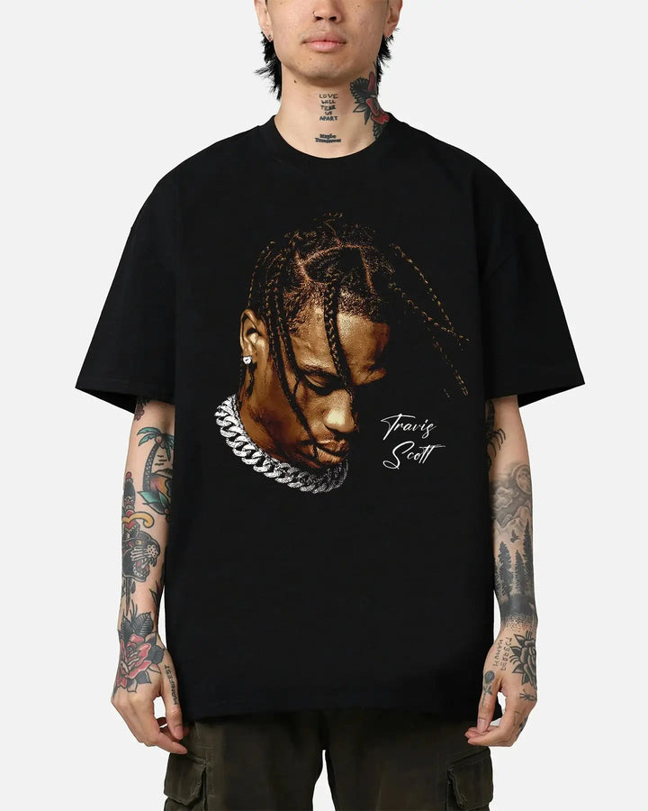 Travis Scott Big Head Boxy Vintage Shirt Graphic Basketball Tee Streetwear Y2K Neniom