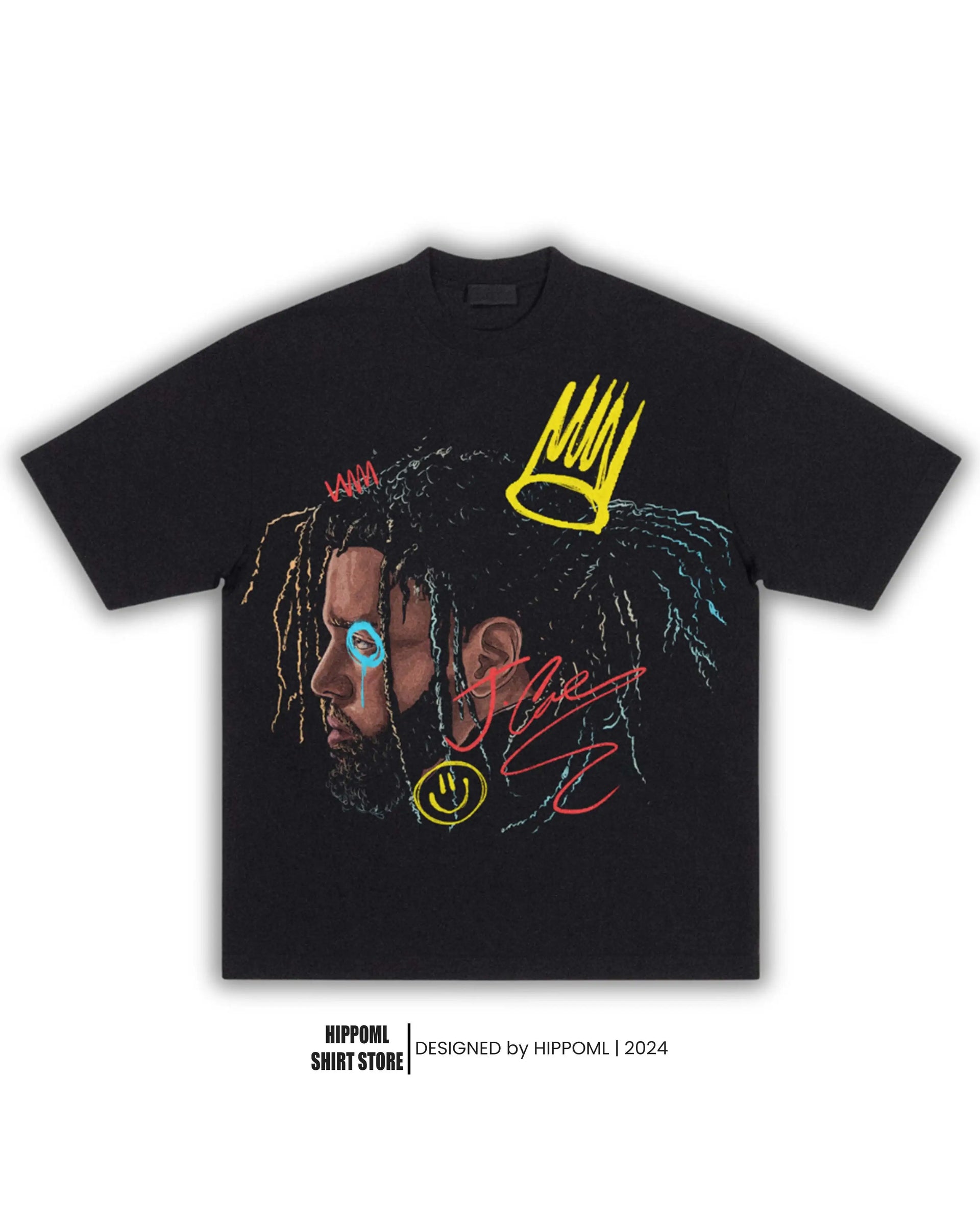 J Cole World Big Head Boxy Vintage Shirt Graphic Rappers Tee Retro Streetwear Y2K Neniom