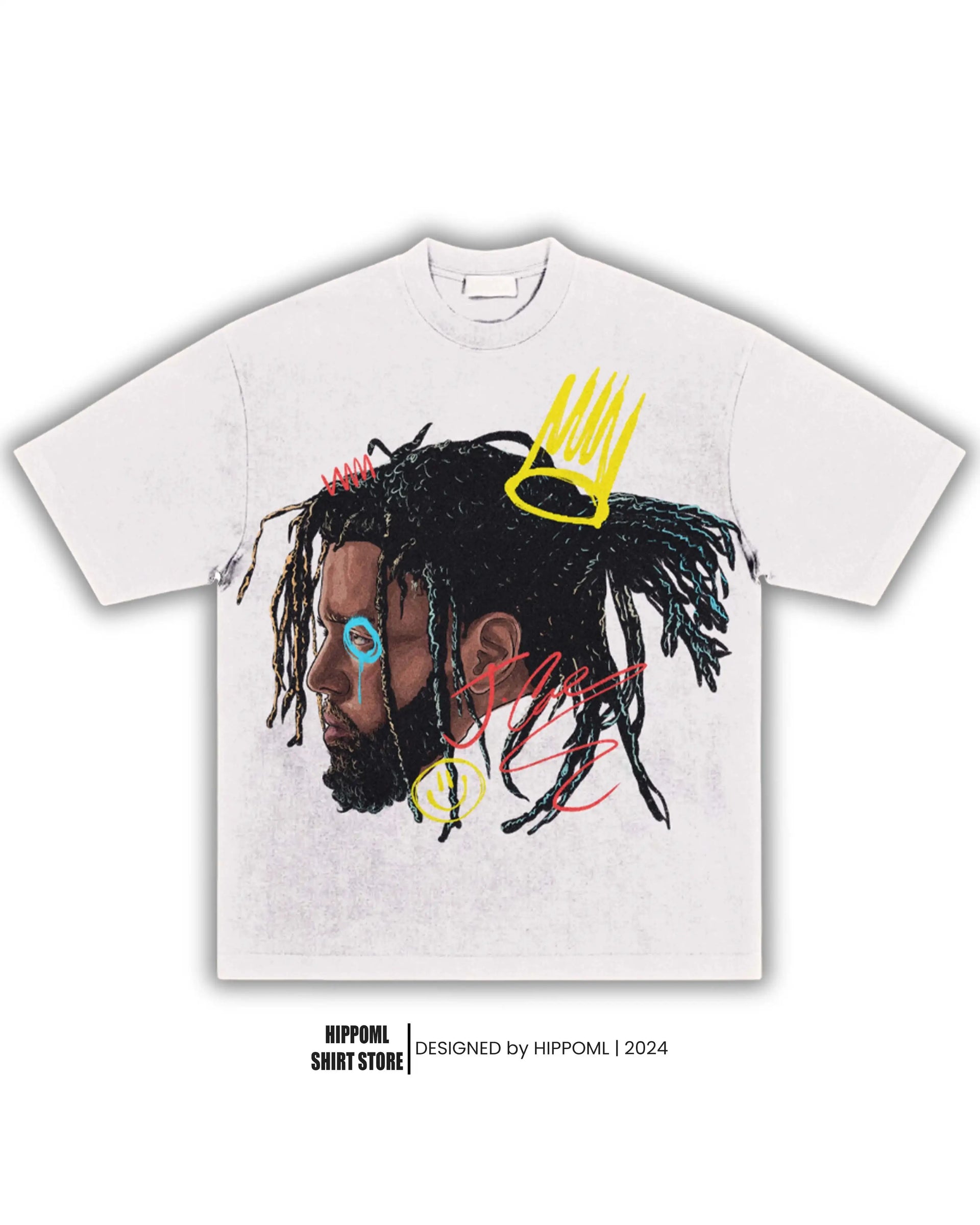 J Cole World Big Head Boxy Vintage Shirt Graphic Rappers Tee Retro Streetwear Y2K Neniom
