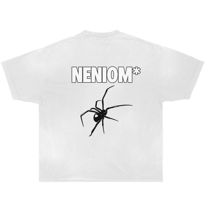 Neniom Text Spider Back Shirt Streetwear Y2K