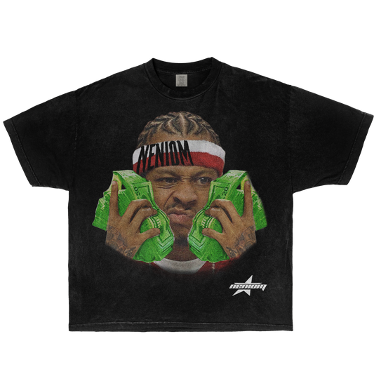 Allen Iverson Money Talk Garment-Dyed Boxy Shirt Streetwear Y2K