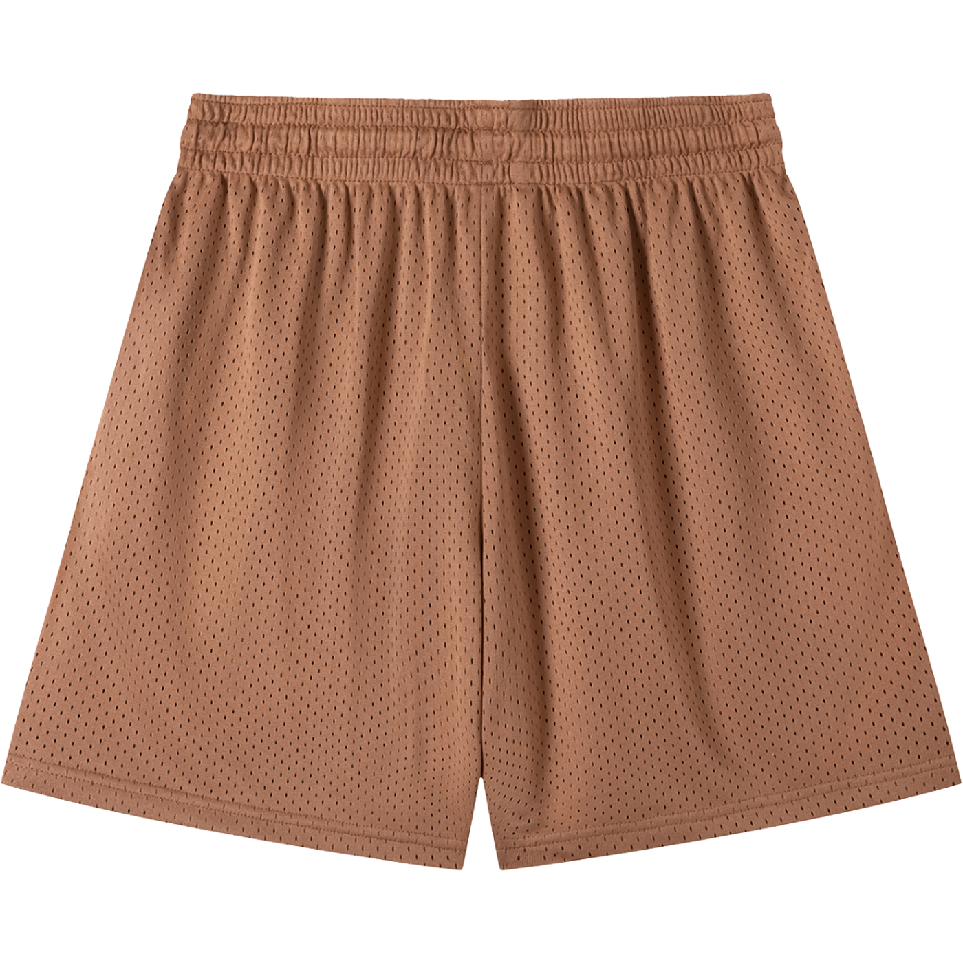 Mesh Drawstring Shorts – Caramel Brown, Relaxed Fit
