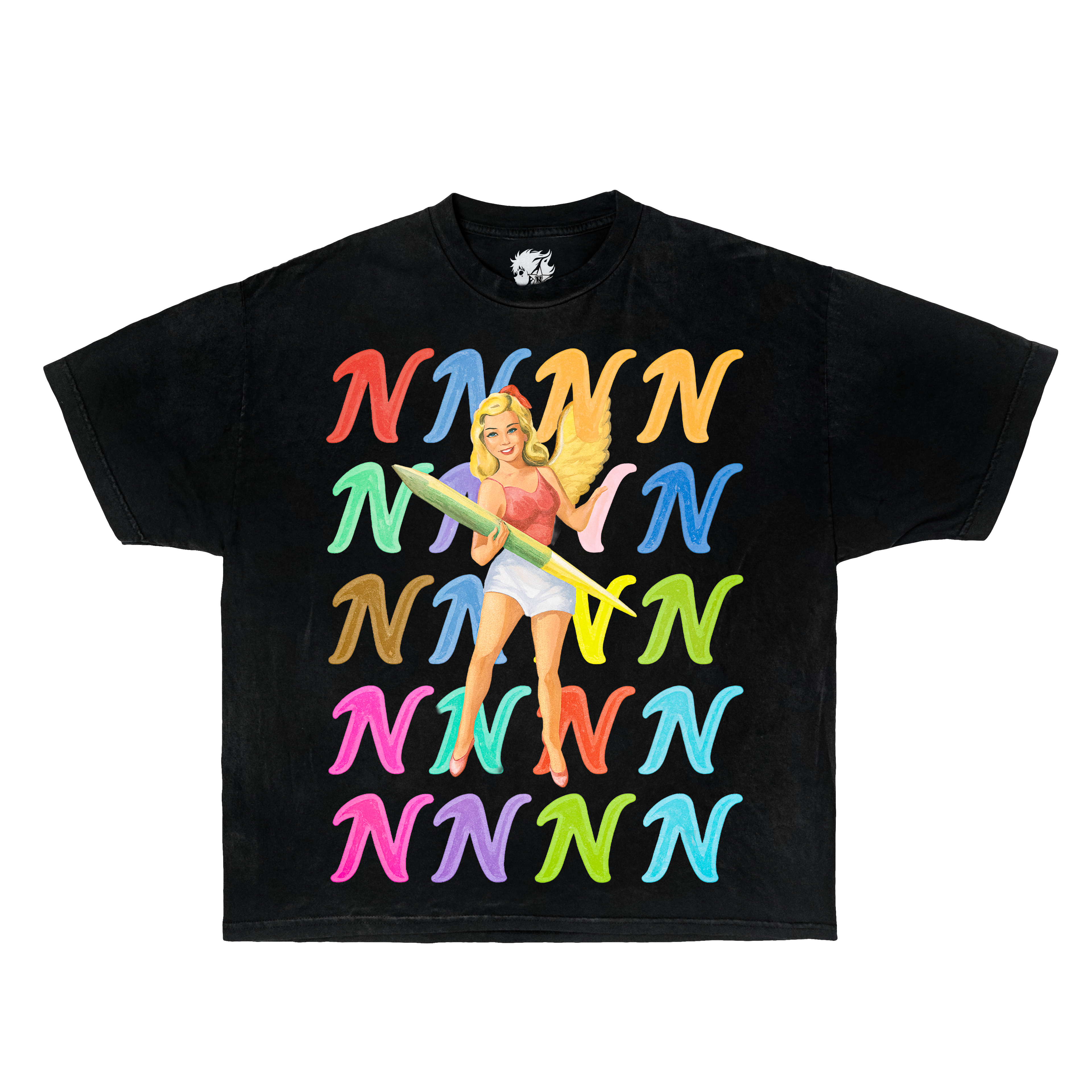 Multicolor Bullet Train Boxy Vintage Shirt Graphic Unisex Tees Oversized Streetwear Y2K