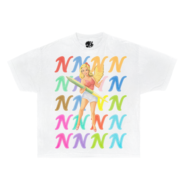 Multicolor Bullet Train Boxy Vintage Shirt Graphic Unisex Tees Oversized Streetwear Y2K