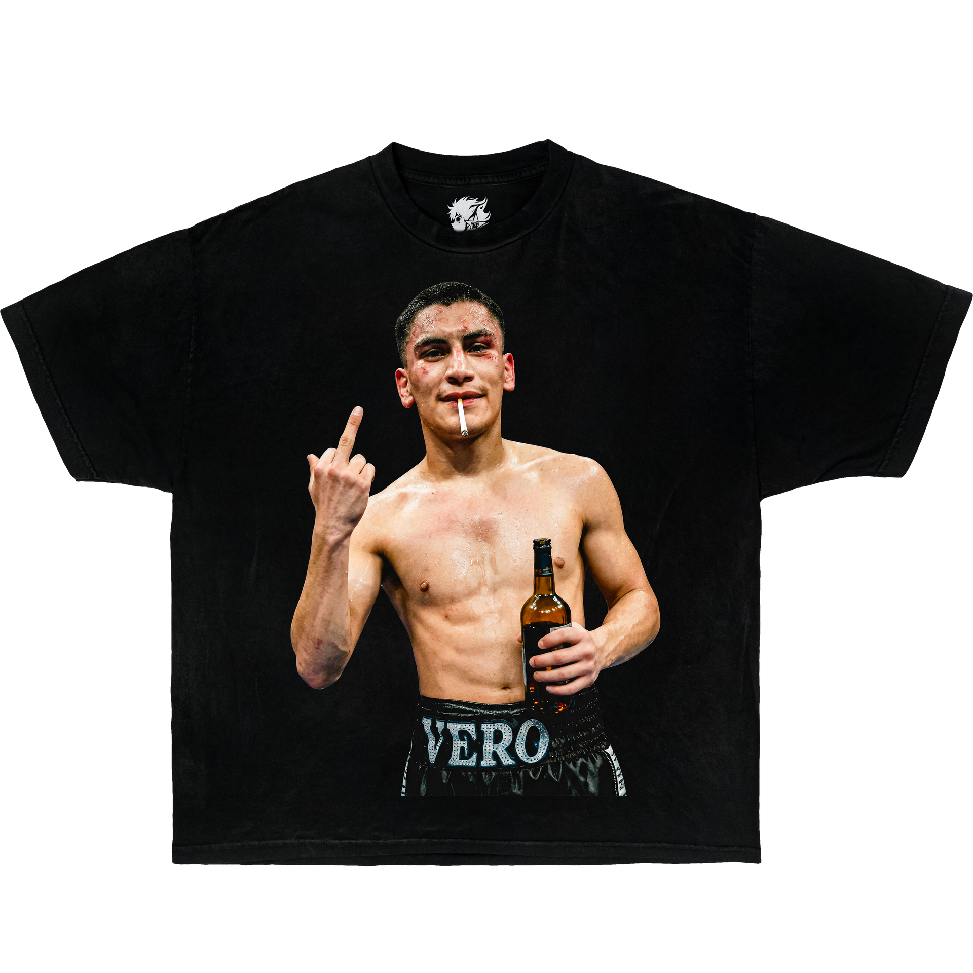 Emmanuel Navarrete boxing graphic t shirt Vaquero fighter portrait combat sports tee