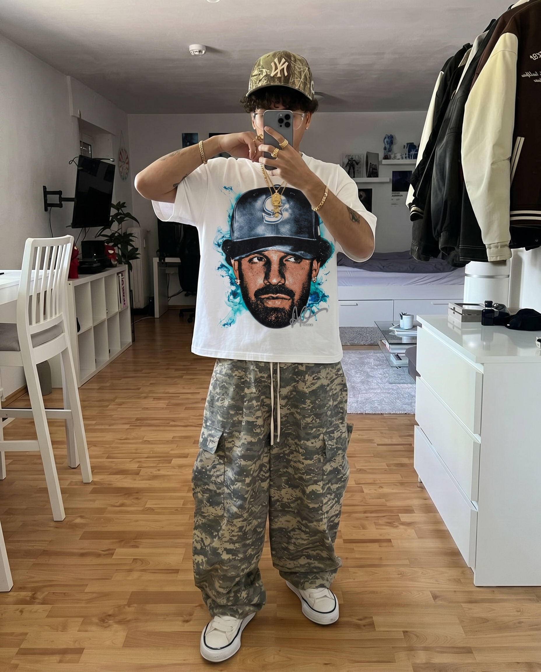 Drake Ice Man Boxy Shirt Vintage Bootleg Tee Y2K Oversized Graphic Tee T-shirt