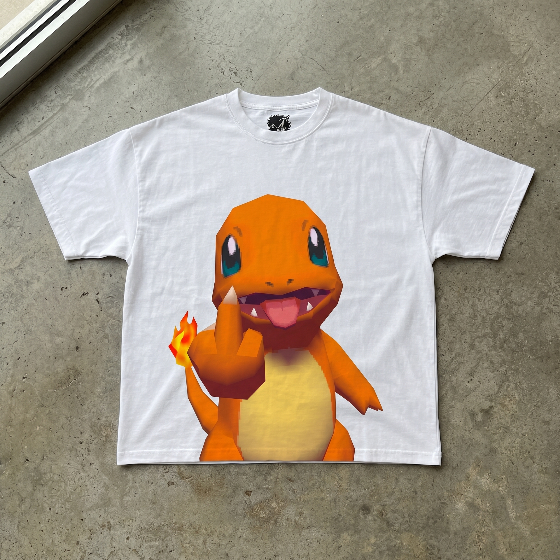 Unhappy Charmander Graphic T-Shirt Cute Anime Gaming Tee Y2K Pokémon Shirts