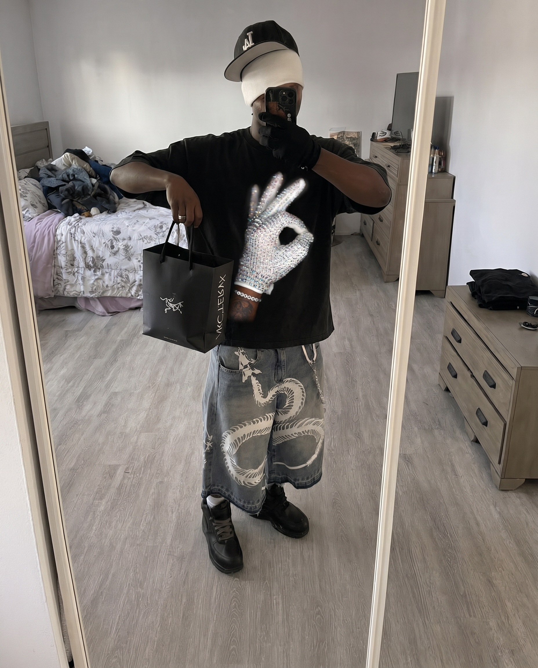 Drake Glove Boxy Shirt Vintage Streetwear Tee Y2K Oversized Graphic
