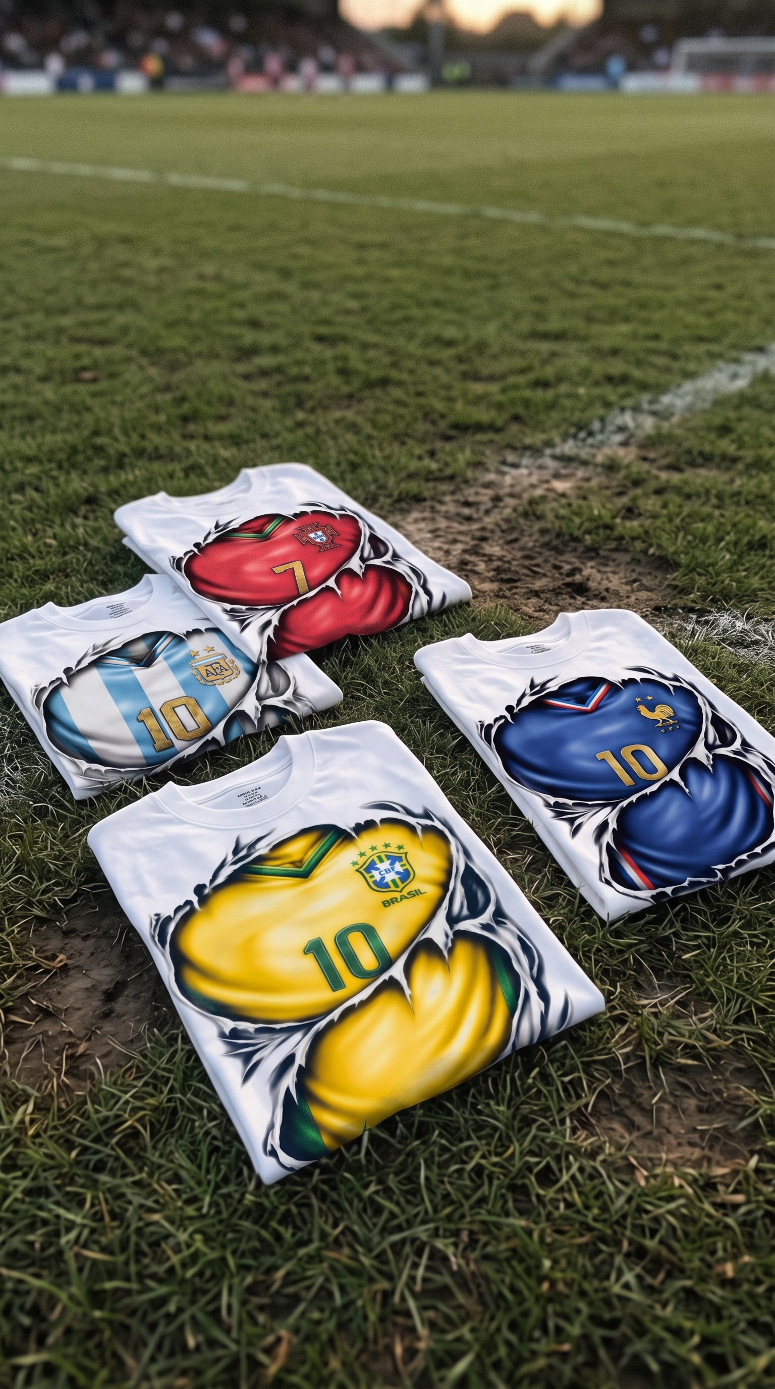 Portugal Soccer Jersey Boxy Oversized Cropped T-Shirt | FPF #7 Ripped Streetwear Tee