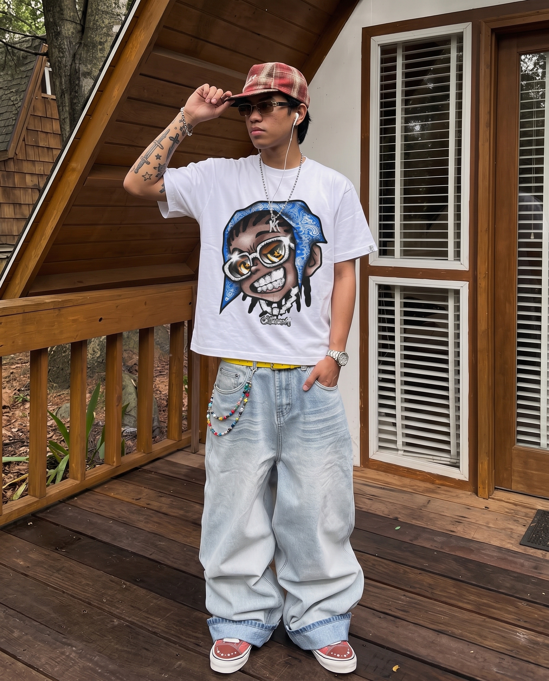 Aura Sleezy Boxy Shirt Streetwear Oversized Vintage Graphic Cartoon Y2K Tees