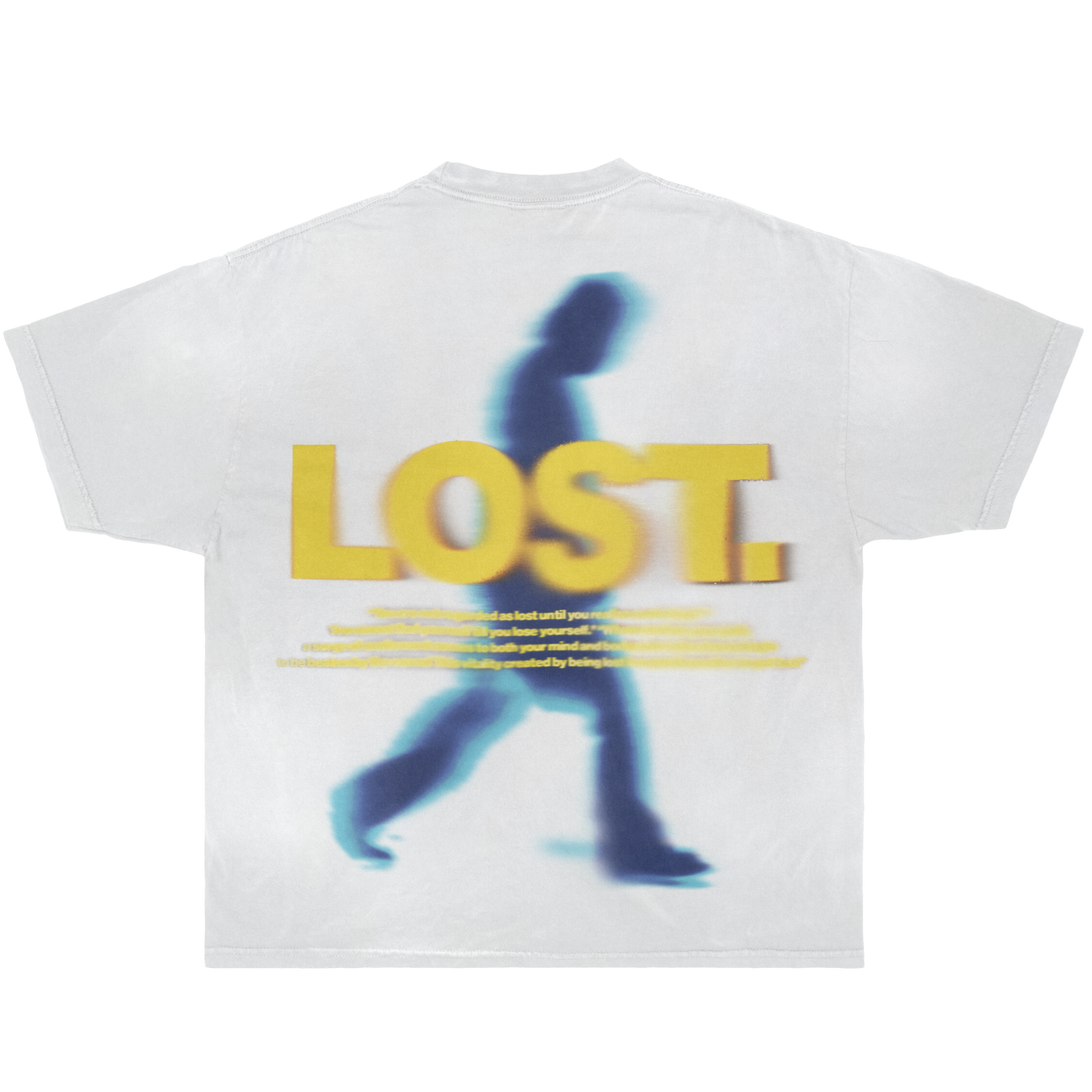 Lost White Boxy T-Shirt Streetwear Y2K