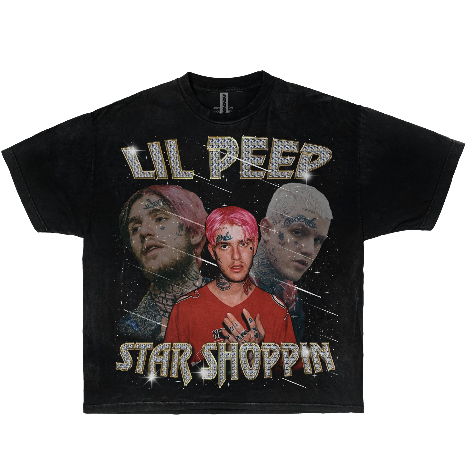 CAMISETA LIL PEEP STAR SHOPPIN INSPIRACIÓN VINTAGE AÑOS 90