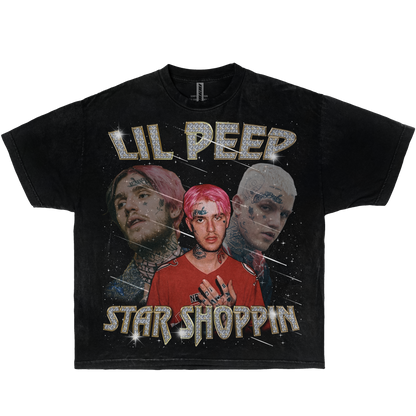 LIL PEEP STAR SHOPPIN T-SHIRT VINTAGE 90'S INSPIRED Streetwear Y2K