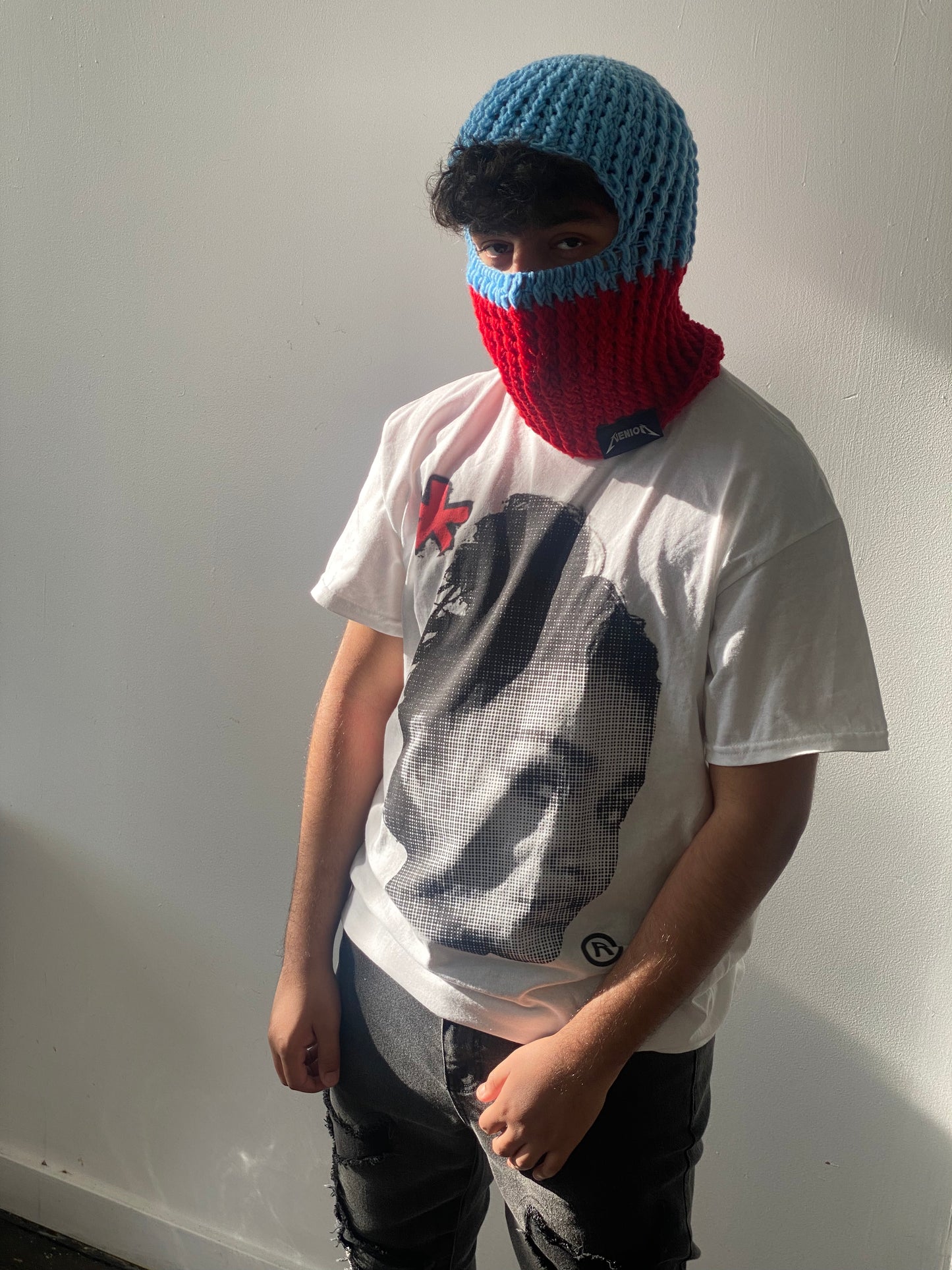 ★ Limited ★ Neniom Half & Half Ski Mask Blue/Red