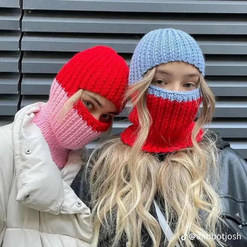 ★ Limited ★ Neniom Half & Half Ski Mask Blue/Red