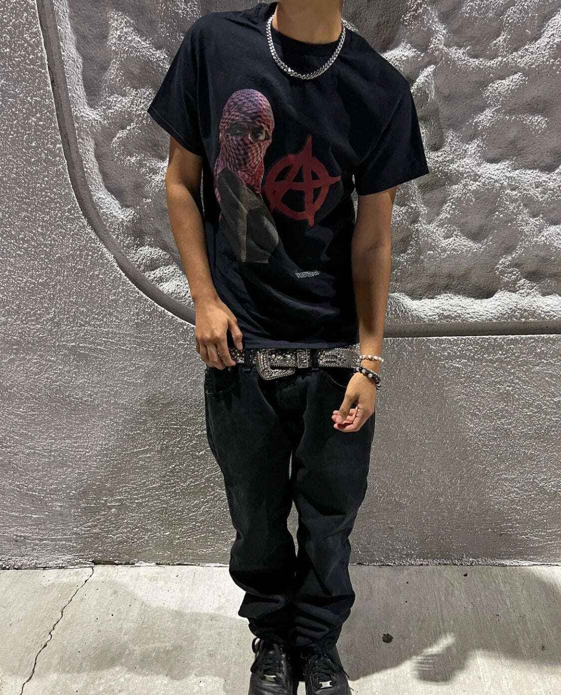 Neniom Desert Fighter Vintage Oversized Boxy Shirt Graphic Tee Streetwear Y2K