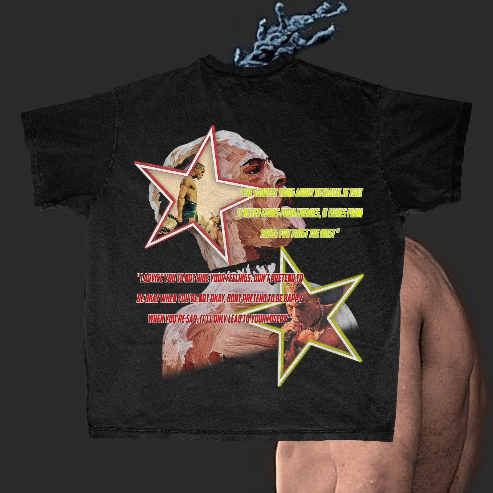 HALL OF FAME XXXTENTACION SHIRT QUOTES OVERSIZED BOXY SHIRT VINTAGE RAP SHIRTS Neniom