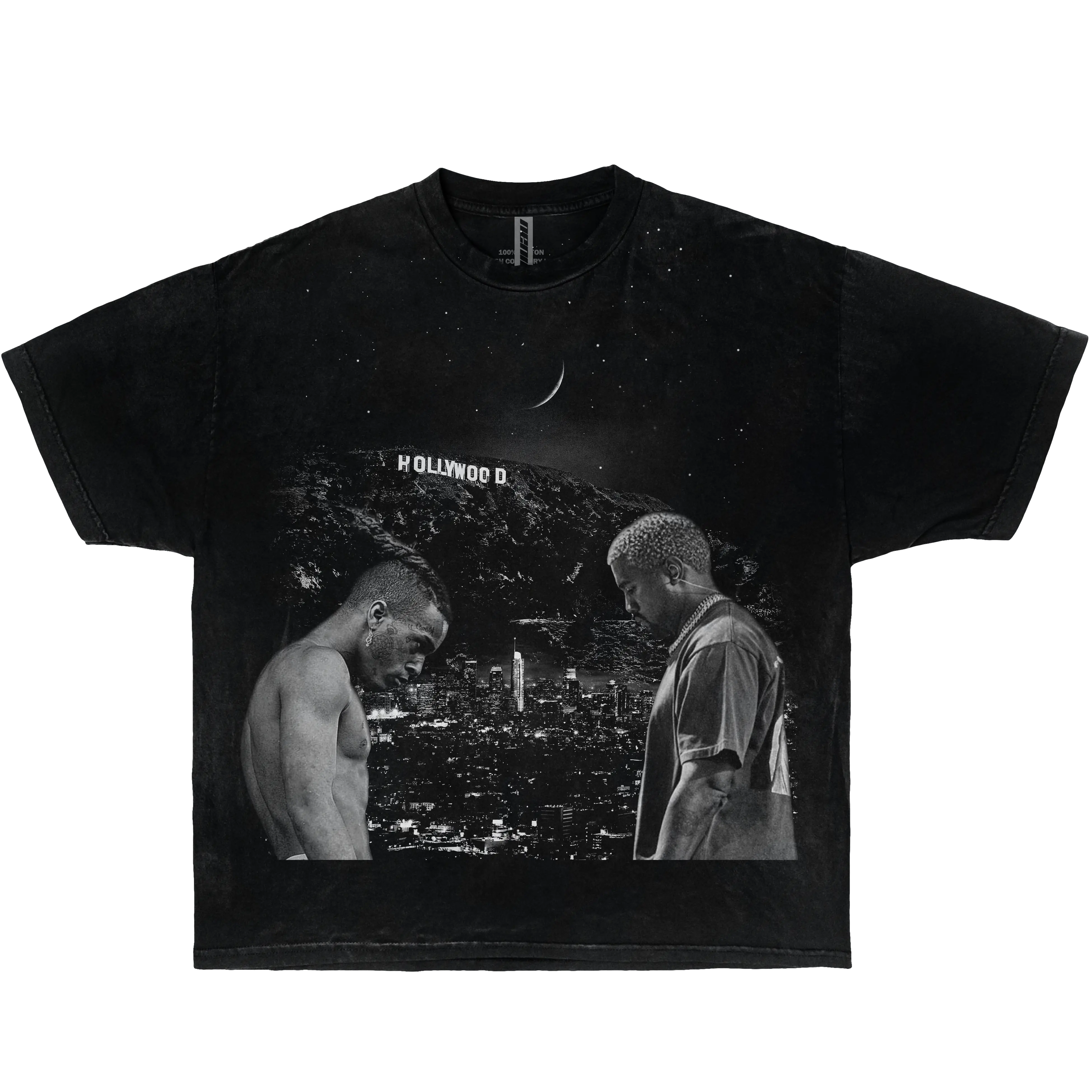 XXXTENTACION & KANYE WEST LONELY NIGHTS BOXY OVERSIZED SHIRT STREETWEAR RAP TEES Y2K Neniom