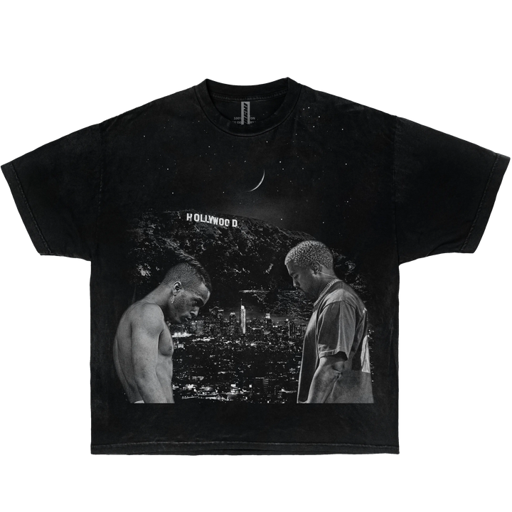 XXXTENTACION & KANYE WEST LONELY NIGHTS BOXY OVERSIZED SHIRT STREETWEAR RAP TEES Y2K Neniom
